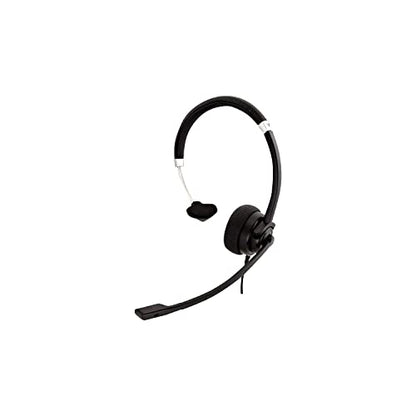 V7 Deluxe Mono Headset, USB, Boom Mic, Adjustable Headband for PC, Mac, Laptop Computer, Chromebook, Black