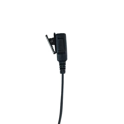 Ear Pieces for Motorola Radios, 2 Pin D Shape Police Earpiece Headset with Mic Ptt for Motorola 2 Way Radio Wakie Talkie Cls1110 Cp200d Cp200 | M1 2-pin, D-ring ear hook, inline PTT mic; Compatible with CP200 CP200D CLS1110 CLS1410 GP300 PR400 RDM2070D