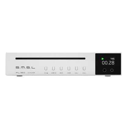 SMSL PL150 CD Player High Power CS43198 D/A chip, Standard/MQA-CD/HDCD CDs, with RCA/3.5mm & 4.4mm Headphone/Optical/Coaxial Output, for Vehicle/Laptop/TV/PC, CD Player Amp with Remote Control(Silver) - color: silver
