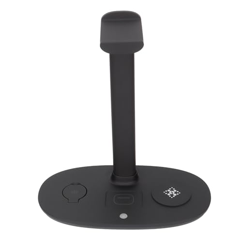 GOWENIC Wireless Charger Headphone Stand, 15W Fast Charge Detachable, Wireless Charger Dock Station for Office Gaming Desk, Headphone Charging Hanger for Gaming Headset Controller