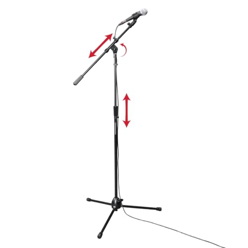 Rok-It by Gator Frameworks Adjustable Telescoping Boom Mic Stand, 36 - 64" | Heavy Duty, All Metal, Extendable Boom Arm, Fully Collapsible for Convenient Travel, (RI-MIC-5020) - style: Deluxe Telescoping Tripod
