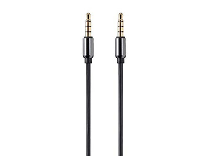 Monoprice Auxiliary Audio Cable - 3.5mm TRRS, Gold Plated, 10 Feet, Black - Onyx Series - size: 10 Foot