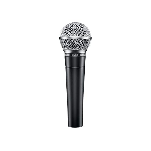 Shure SM58-LC Cardioid Dynamic Vocal Microphone Bundle with Boom Stand and XLR Cable