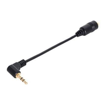HDMIHOME 90 Degree Right Angled 3.5mm 3poles Audio Stereo Male to Female Extension Cable 10cm Black
