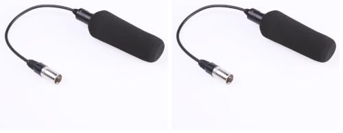FocusFoto Professional Handheld Shotgun DV Interview Mic Microphone for Video DSLR Camera Camcorder with XLR Cable & Windshield (Pack of 2) - size: φ21 × 145mm (Pack of 2)