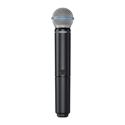 Shure BLX288/B58 Dual-Channel Wireless Audio System J11 Band (596–620 MHz) – BLX88 Receiver, (2) BLX2 Transmitters with Beta 58A Mic, Up to 14 Hr Battery, 300 ft Range | BLX88 Receiver, (2) BLX2 Transmitters with Beta 58A Mic, Up to 14 Hr Battery, 300 ft