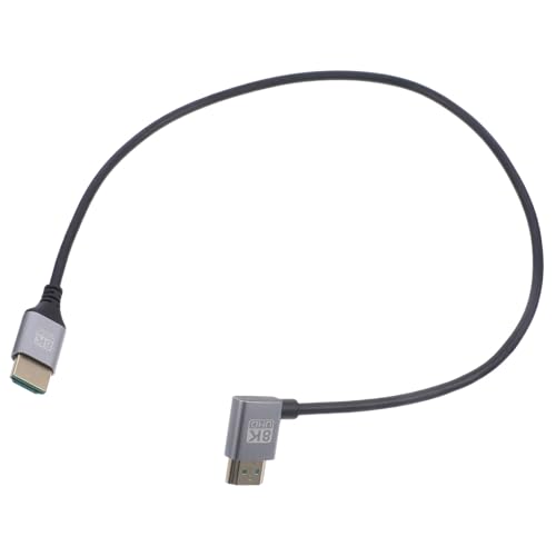 Right Angle Display Cable Male to Male Monitor Connector Flexible Video Wire for Tvs Computers and High-Speed Data Transfer