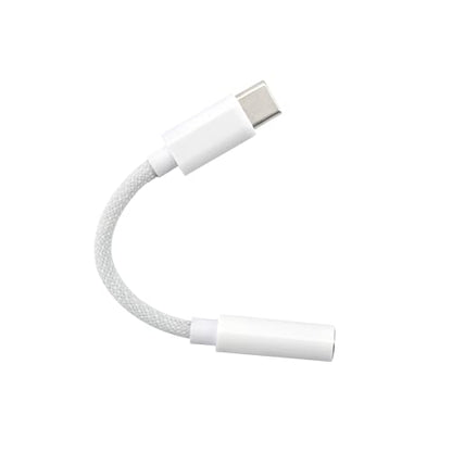 BlingKingdom USB C to 3.5 mm Headphone Jack Adapter, Type C to Aux Audio Braided Cable Connector Adaptor Compatible with iPhone 15/16 Series, Samsung Galaxy S24 S23 S22 21Ultra, iPad Pro, MacBook