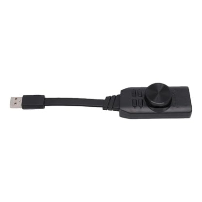Zunate USB Sound Card 7.1 Surround Sound Adapter, External Audio Converter with Volume Control and Mic Mute for PC Laptop Desktop Gaming Headset Audio Jacks