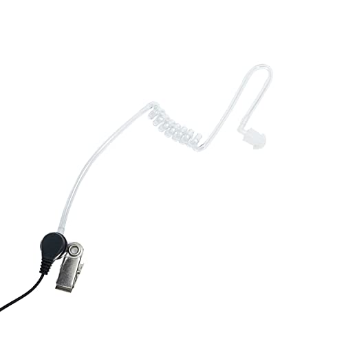 Multi-Pin Acoustic Tube Earpiece Compatible with HT750 | 1-pack multi-pin clear acoustic tube headset with PTT mic compatible with Motorola HT1250 GP328 MTX850 radios.