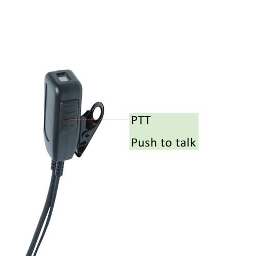 C Shape Earpiece Headset with PTT Mic Compatible with Motorola Talkabout MR350R MH230R T260 T600 T200TP T260TP T460 2Pack