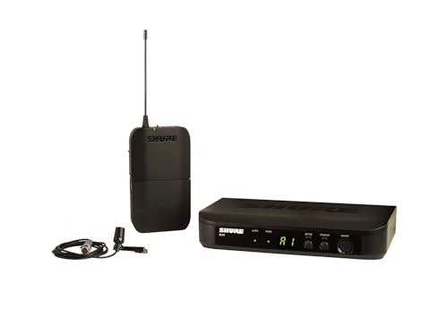 Shure BLX14/CVL Lavalier Audio System J11 Band (596–620 MHz) – BLX4 Receiver, BLX1 Bodypack & CVL Clip-On Lavalier Mic, Up to 14 Hr Battery, 300 ft Range