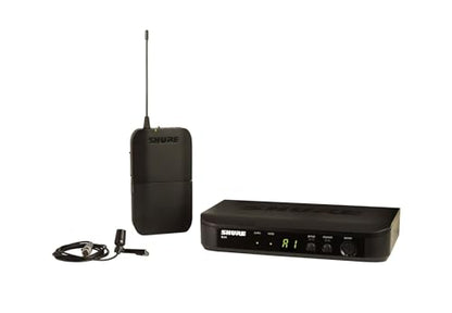 Shure BLX14/CVL Lavalier Audio System J11 Band (596–620 MHz) – BLX4 Receiver, BLX1 Bodypack & CVL Clip-On Lavalier Mic, Up to 14 Hr Battery, 300 ft Range