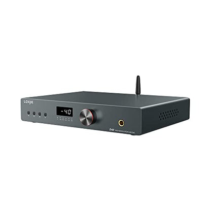 LOXJIE D40 DAC Headphone Amplifier, 2*ES9068AS D/A Chips 4*Dual OP AMP OPA1612, MQA Full Decoding XU216 USB, Qualcomm Bluetooth XMOS with Full-Function Remote Control