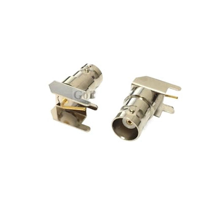 Coaxial 50ohm Right Angle BNC PCB Female Socket Connector Adapter