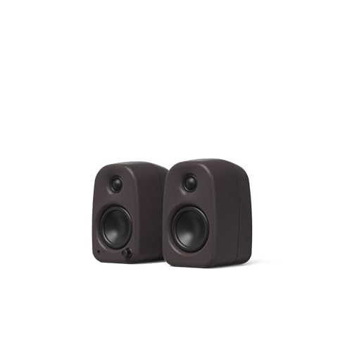 Kanto UKI 100 W Active Desktop Computer Speakers with Bluetooth and USB-C | Intelligent Sub Integration | Headphone Out | Pair | Pumice - color: Pumice