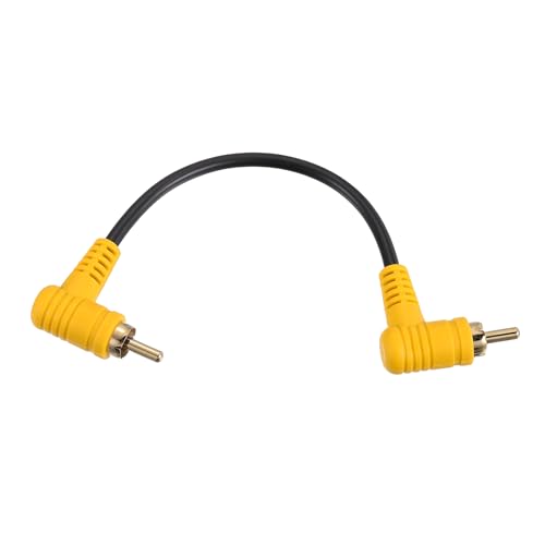 MECCANIXITY RCA Cable, 1RCA Male Bend to 1RCA Male Bend 0.5ft Audio Video Speaker Cable for Subwoofer Amplifier Home Theater DVD TV - size: 0.5ft, style: 1RCA Male Bend to 1RCA Male Bend