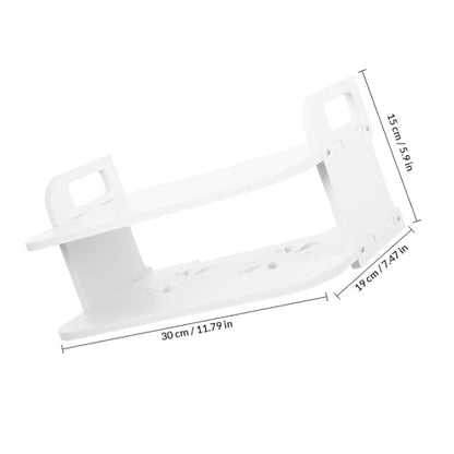 Wall Mounted Projector Bracket and Router Shelf, White Plastic