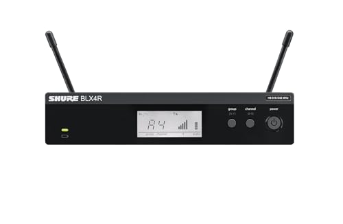 Shure BLX14R/B98 Rack-Mount Instrument Audio System H10 Band (542–572 MHz) – BLX4R Receiver, BLX1 Bodypack & BETA 98H/C Clip-On Mic for Brass, Woodwinds & Percussion, Up to 14 Hr Battery, 300 ft Range - style: Rack Mount