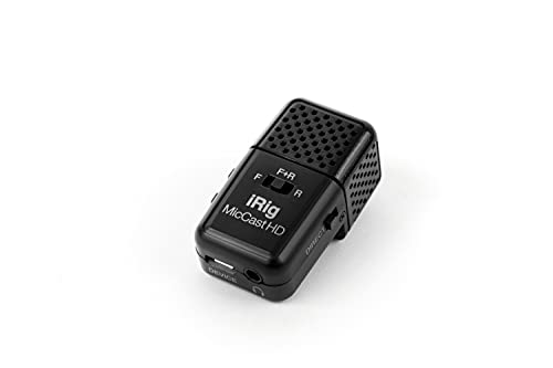 IK Multimedia iRig Mic Cast HD Compact Dual-Capsule Vocal Condenser Microphone with Front, Rear, bi-Directional Recording ad 24-bit, 96 kHz Sound, for iPhone, iPad, Android and All Popular apps - style: iRig Cast HD