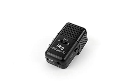 IK Multimedia iRig Mic Cast HD Compact Dual-Capsule Vocal Condenser Microphone with Front, Rear, bi-Directional Recording ad 24-bit, 96 kHz Sound, for iPhone, iPad, Android and All Popular apps - style: iRig Cast HD