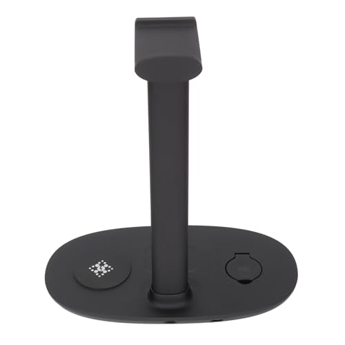 Headphone Stand with Charger,4 in 1 Desk Gaming Headset Holder Hanger Rack with Fast QI,Detachable Charging Pad