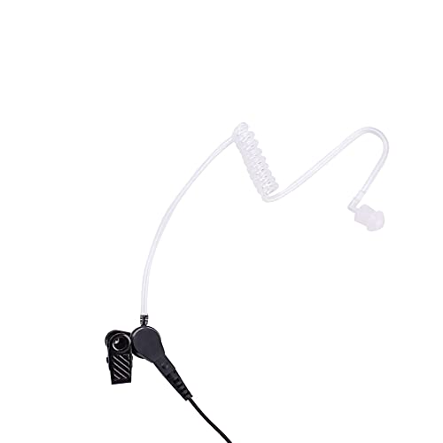 1-Wire 2 Pin Volume Adjustable Earpiece Compatible with BTECH, Kenwood, Retevis Walkie Talkie with Mic Tansparent Air Acoustic Tube Headset (1-Wire 2 Pin) - style: 1Pack-1 wire 2 pin