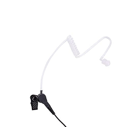 1-Wire 2 Pin Volume Adjustable Earpiece Compatible with BTECH, Kenwood, Retevis Walkie Talkie with Mic Tansparent Air Acoustic Tube Headset (1-Wire 2 Pin) - style: 1Pack-1 wire 2 pin