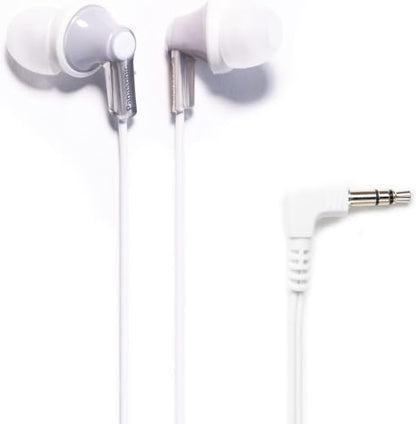 Panasonic ErgoFit Wired Earbuds,In-Ear Headphones with Dynamic Crystal-Clear Sound and Ergonomic Custom-Fit Earpieces (S/M/L),3.5mm Jack for Phones and Laptops,No Mic-RP-HJE120-S (Silver) (Pack of 10) - color: Silver, size: S/M/L (Pack of 10), style: No M