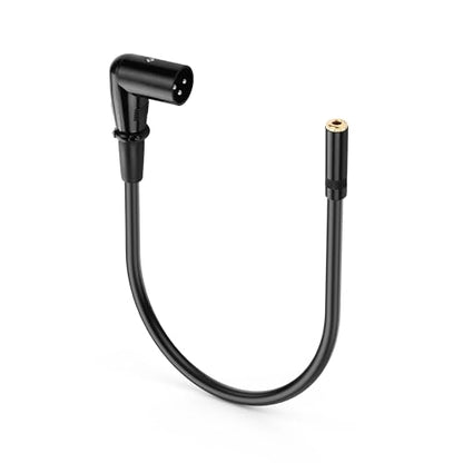 90 Degree XLR to 1/8 Stereo Audio Cable,Right Angle XLR Male to 3.5mm TRS Female Adapter Cable for Amplifier Mixer Microphone (0.3M/1FT