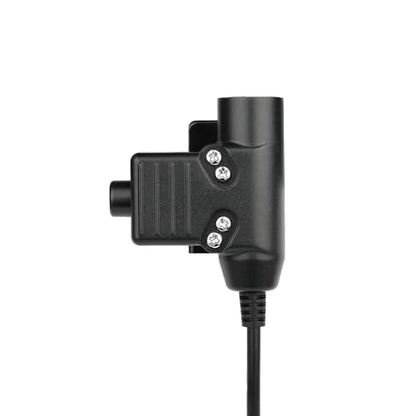 U94 2-Pin PTT Tactical Adapter for Kenwood/BaoFeng UV-5R Radios | 7.1mm TP-120 Military Connector