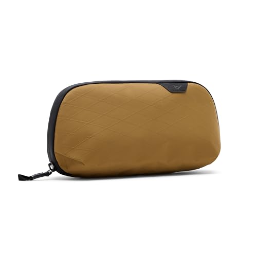 Peak Design Small Tech Pouch, Coyote, Ocean Edition, Electronics Organizer for Travel or Everyday Carry, Origami-Style Storage, Cable Pass-Through, Weatherproof, Gear Carry Bag for Men and Women - color: Coyote, size: Small