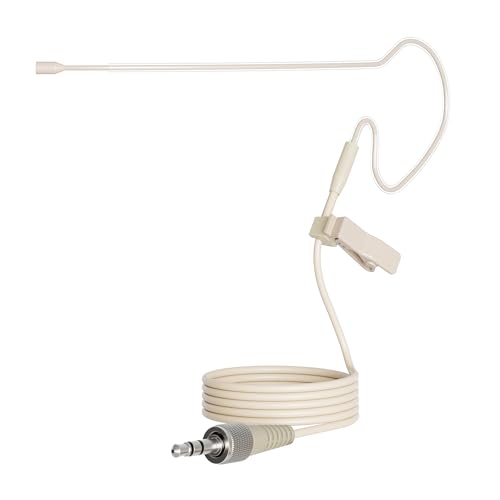 J K Low Profile Light-Weight Headset Headworn Earhook Microphone MIC-J S90 Compatible with Sennheiser Wireless System