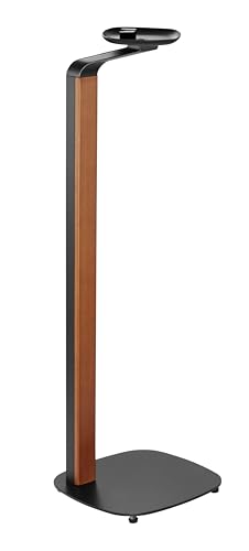 ynVISION.DESIGN Wood Speaker Stands for Sonos One, SL, Play:1, Pair | 30.75" floor standing for SONOS One, One SL, and Play:1 Speakers, 22 lb capacity, cable management, walnut wood & black metal
