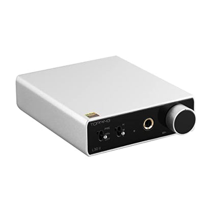 TOPPING L30 II NFCA Headphone Amplifier, 0.3uV Ultra-Low Noise, 144dB Dynamic Range, 0.00006% THD+N, Three Gain Settings, Compatible with High/Low Impedance Headphones (L30 II - Silver) - color: L30 II - Silver