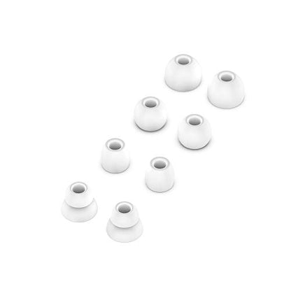 Replacement Eartips Silicone Earbuds Buds Set Compatible with Powerbeats Pro Beats Wireless Earphone Headphones, 4 Pairs (White) - color: White