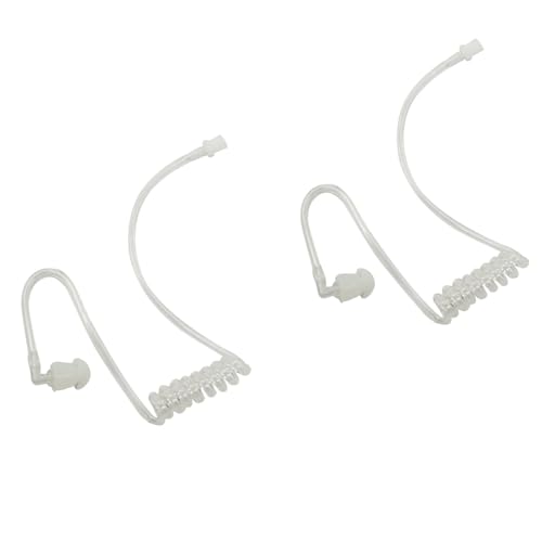 2-Pack Replacement Acoustic Coil Tube for Baofeng Motorola Kenwood Retevis Midland Two Way Radios Walkie Talkie Earpiece Headset Secret Spy Game Earpiece
