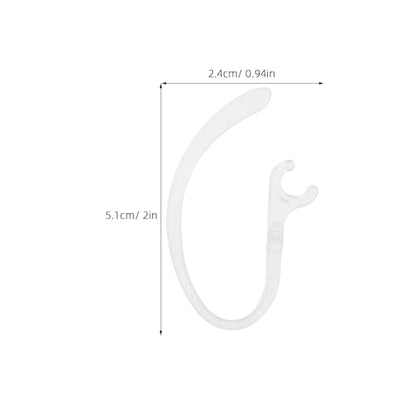 10pcs Wireless Earphone Ear Hooks - 360° Rotatable Silicone Earbud Earloops - Anti-Slip Sports Earbud Holder Clamps - Earpeice Clip Accessories for Secure Fit - color: Transparent