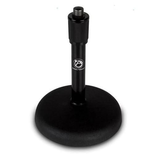 Atlas DS7E Round Base Adjustable Height Desktop Microphone Stand 8-13 inch - Ebony