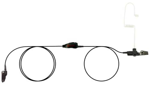 EH Acoustic Tube Earpiece/Headset with PTT and Mic Surveillance Kit for Kenwood NX-200 NX-210 NX-300 NX-3200 NX-3300 NX-3400 NX-410 NX-411 NX-5200 NX-5300 NX-5400 Radios. One-Wire eartube headset. - style: For Kenwood NX radios