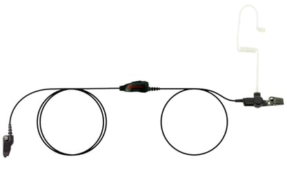 EH Acoustic Tube Earpiece/Headset with PTT and Mic Surveillance Kit for Kenwood NX-200 NX-210 NX-300 NX-3200 NX-3300 NX-3400 NX-410 NX-411 NX-5200 NX-5300 NX-5400 Radios. One-Wire eartube headset. - style: For Kenwood NX radios