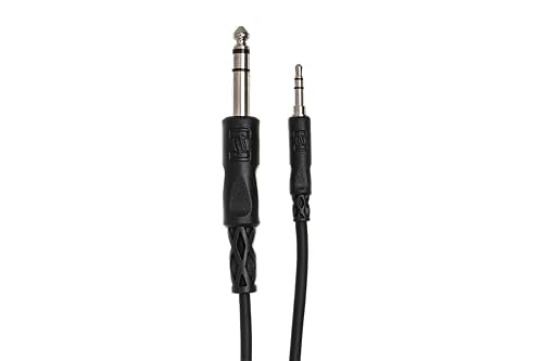 Hosa CMS-103 3.5 mm TRS to 1/4 Inch TRS Stereo Interconnect Cable, 3 Feet - size: 1 Count (Pack of 1)