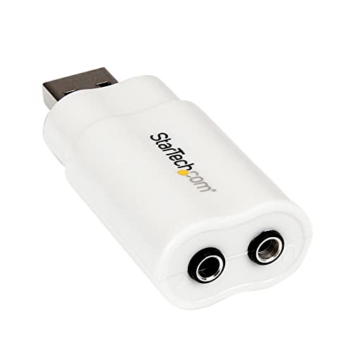 StarTech USB to Stereo Audio Adapter Converter, TAA (ICUSBAUDIO) | USB External sound Card, Laptop sound Card