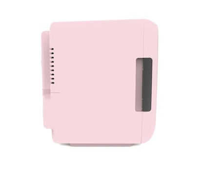 Frigidaire Pink Mini Personal Fridge Cooler, 1 Gal Capacity fits Six Cans, Includes Plugs for Home Outlet & DC Charger, BUILT IN BLUETOOTH SPEAKER - color: Pink