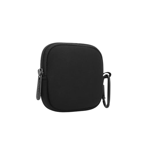 E-Tree 2-Pack Mini Neoprene Pouch Bag with Carabiner Clip – Small Zippered Organizer Case for AirPods, USB Cables, MagSafe Adapter, Earphones Memory Cards Tech Accessories | Coin Purse Wallet | 3.15"