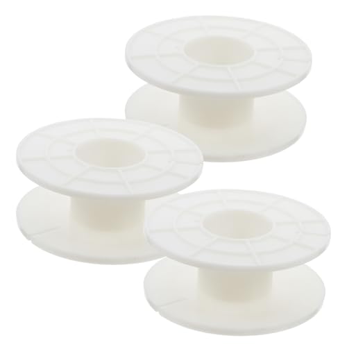 Portable Cable Reel 3Pcs Plastic round Cord Carrier for Audio Storage | White Finish, Drop Resistant Wear Resistant Build, Stable Performance, Light Weight Design, Replacement Part