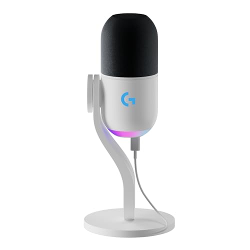 Logitech G Yeti GX Dynamic RGB Gaming Microphone with LIGHTSYNC - White - color: White