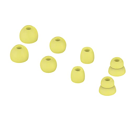 8pcs Eartips Earbuds Eargels Replacement for Beats Powerbeats Pro, BeatsX, Urbeats, Flex Wireless Earphones(Yellow) - color: Yellow