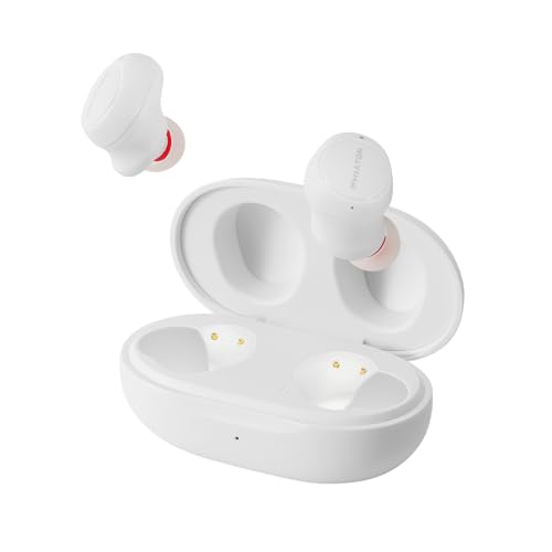 Phiaton Bonobuds Plus Digital Hybrid Active Noise Cancelling True Wireless Earbuds with Qualcomm Snapdragon Sound (Floral White) - color: Floral White