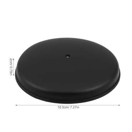Heavy Duty round Mic Stand Base 7.1 Inch Metal Desktop Microphone Holder with Finely Sprayed Surface, Supports Straight and Boom Arms, Prevents Microphone Tipping for Home Studio